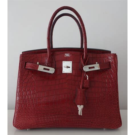 sac hermes croco rouge|hermes crocodile australia.